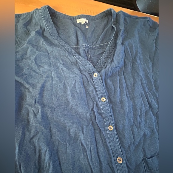 Splendid Navy Button-Front Jumpsuit - Picture 4 of 16